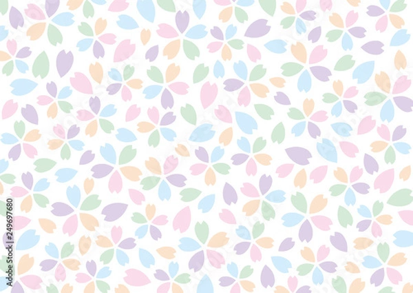 Fototapeta 桜　壁紙　花　和風　満開　背景　カラフル