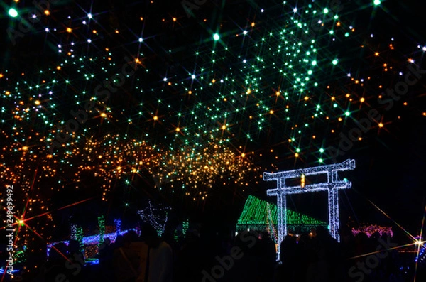 Obraz 沖縄の鳥居イルミネーション