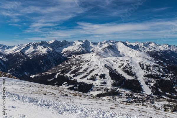 Obraz Beautiful Winter Landscape Skiing At Katschberg In Carinthia Austria