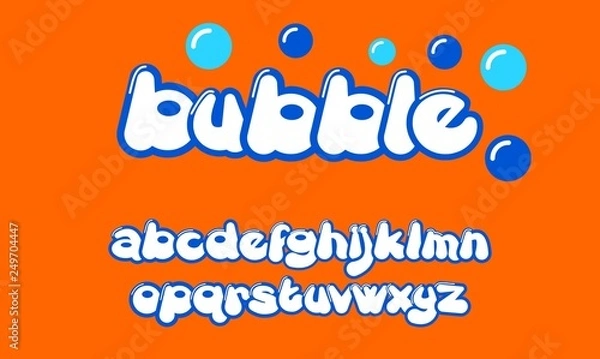 Obraz bubble custom font