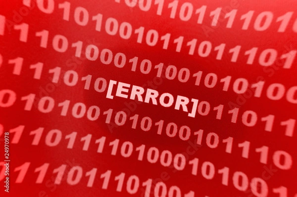 Obraz red error message