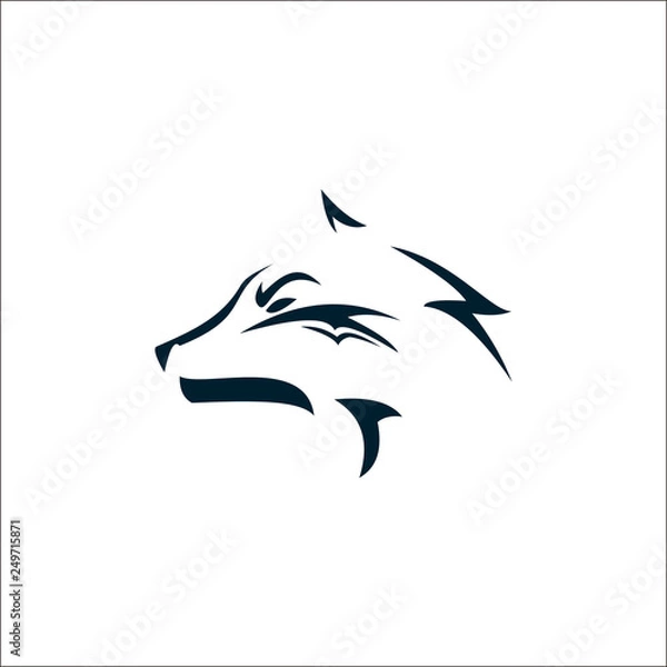 Obraz Wolf Simple Logo Design