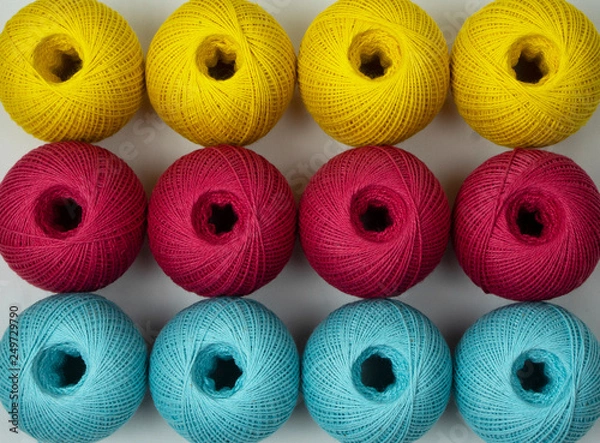 Obraz colorful spools of thread
