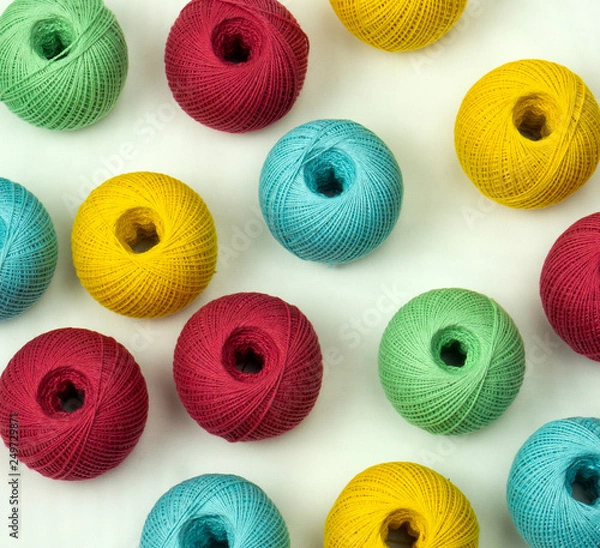 Obraz colorful spools of thread