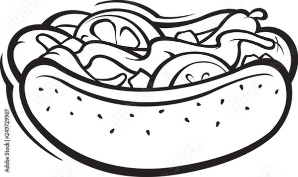 Fototapeta Chicago style hot dog