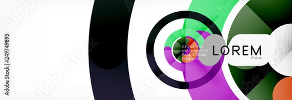 Obraz Circular lines design background