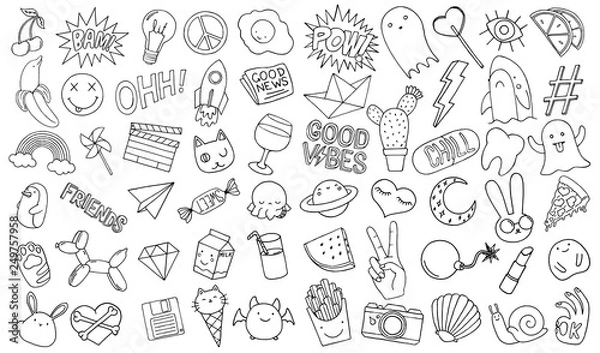 Fototapeta Patch set on white background