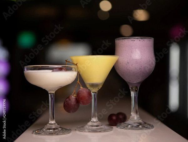 Fototapeta Three Different Ice Cream in Glass