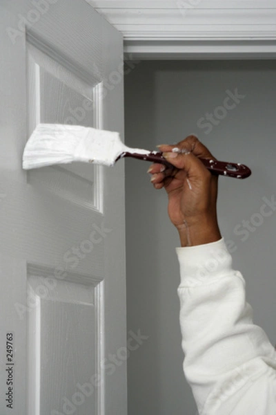 Obraz black hand- white paint