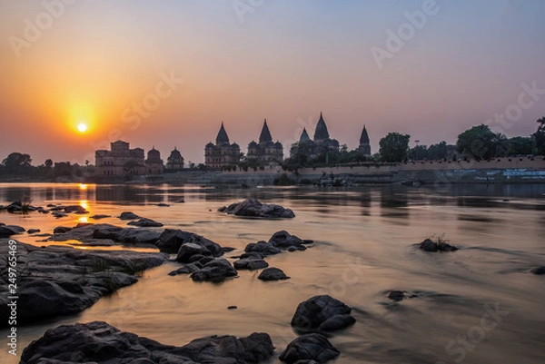 Obraz Sunset from Orcha temple 