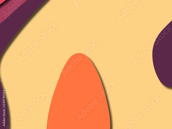 Fototapeta Colorful carving art.Paper cut abstract background with paper cut shapes. Template design layout for business presentations, flyers, posters, invitations