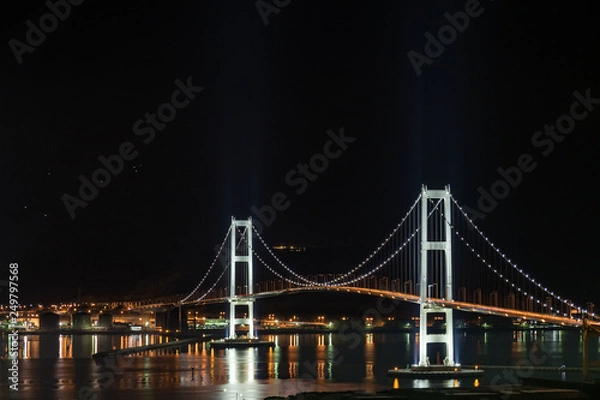 Fototapeta 白鳥大橋の夜景 / 北海道室蘭市の風景