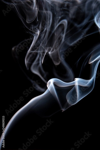 Obraz Abstract smoke isolated on dark background
