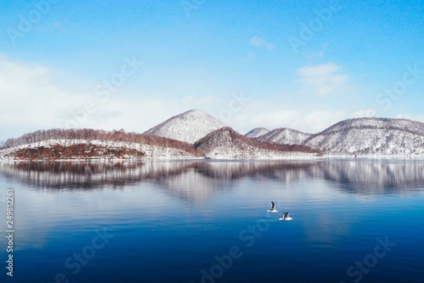 Fototapeta 洞爺湖冬景