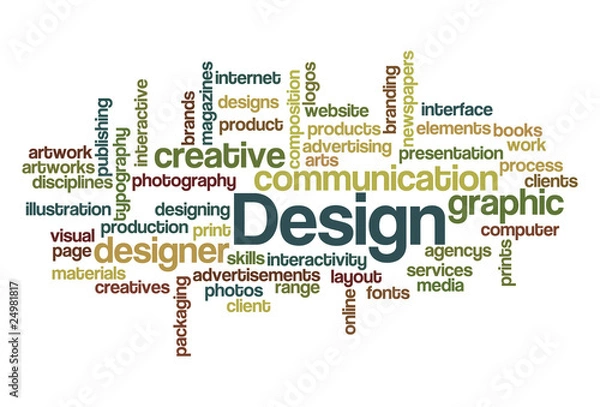 Obraz Design - wordcloud