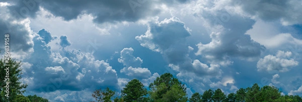 Obraz blue sky and white clouds