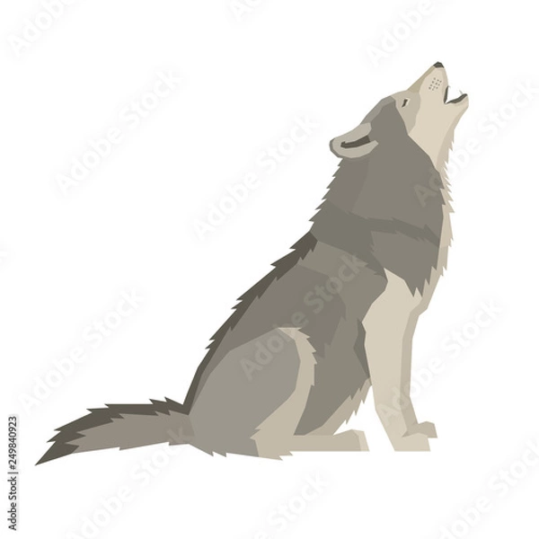 Obraz Wolf Forest WildLife Vector animals Geometric style