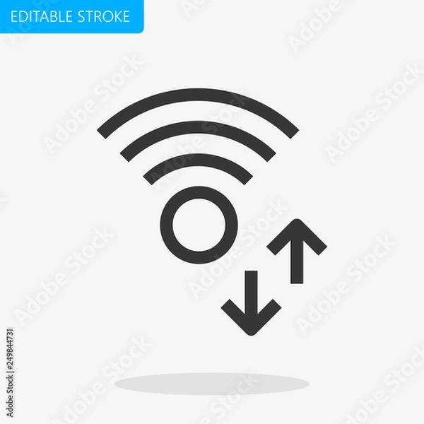 Obraz Wireless Data Icon Editable Stroke Pixel Perfect Vector Icon Line
