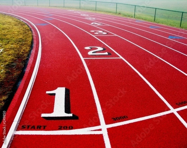 Obraz curve in the track.