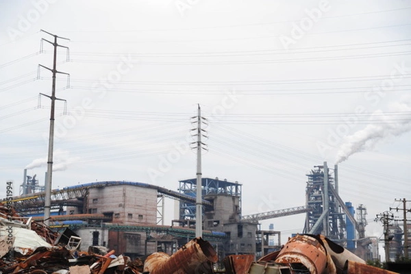 Obraz workers on construction site