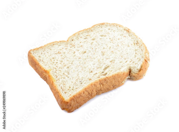 Obraz Whole wheat bread on white background