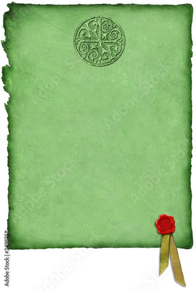 Obraz celtic parchment w/ wax seal