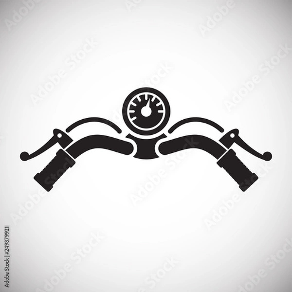 Fototapeta Ikona paska motocykla na białym tle do projektowania graficznego i internetowego, nowoczesny prosty wektor znak. Koncepcja Internetu. Modny symbol przycisku WWW projektu strony internetowej lub aplikacji mobilnej