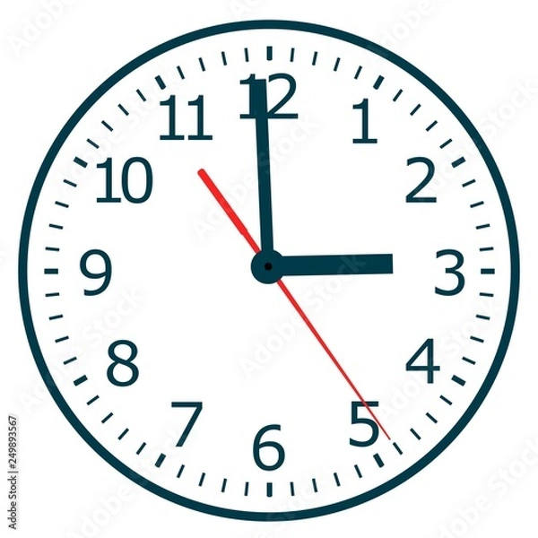 Obraz Clock icon. World time concept. Vector illustration.