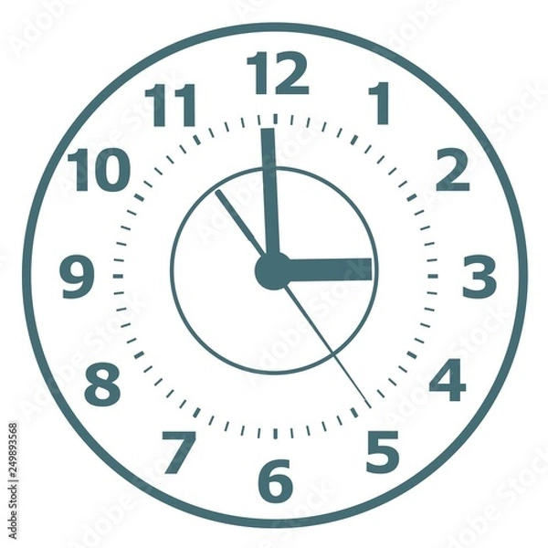 Obraz Clock icon. World time concept. Vector illustration.