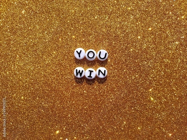 Obraz Golden Winner Glitter Background