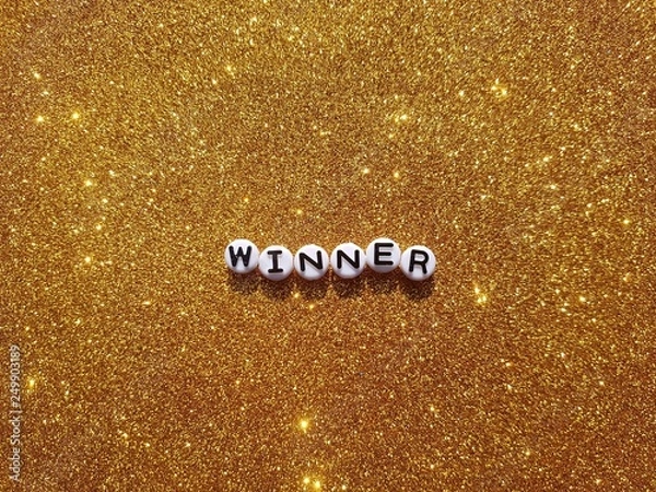 Obraz Golden Winner Glitter Background