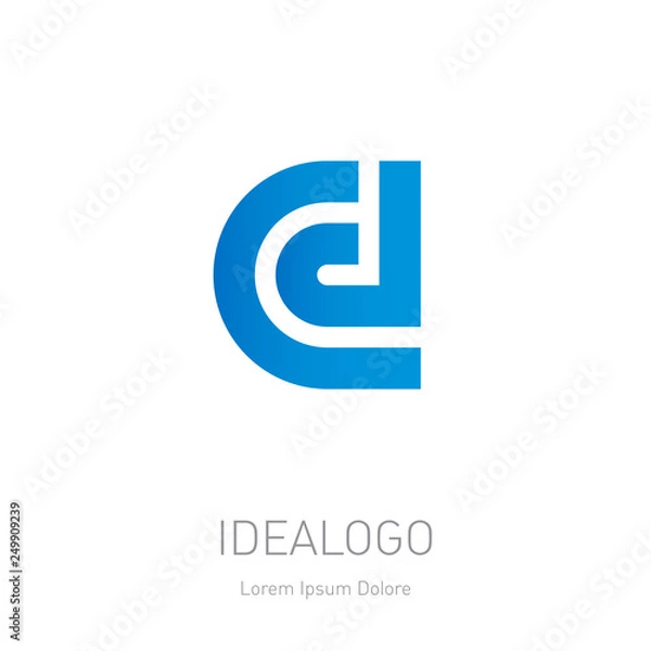 Obraz C, D initial logo. C and D initial monogram logotype. Vector design element or icon.