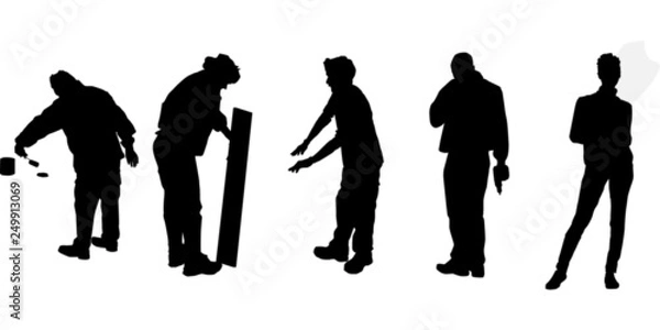 Fototapeta Worker Builder