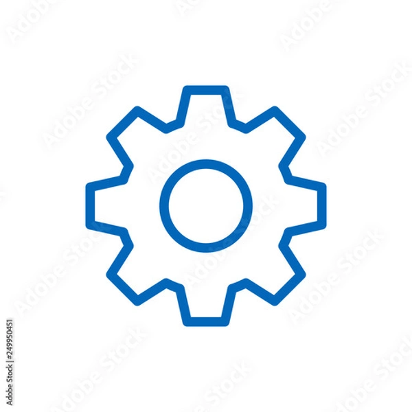 Fototapeta Gear icon, settings symbol