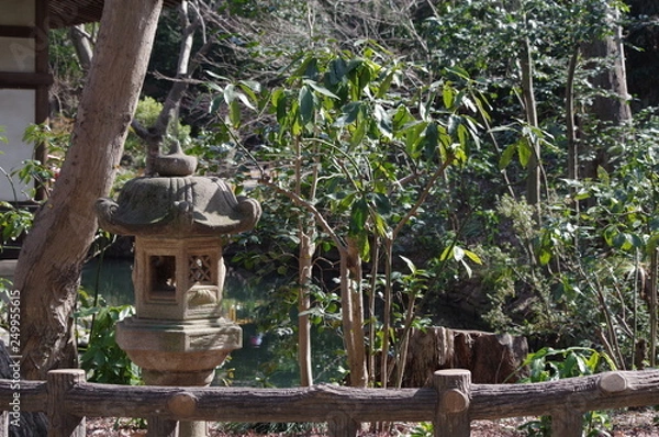 Fototapeta 石灯籠と風景