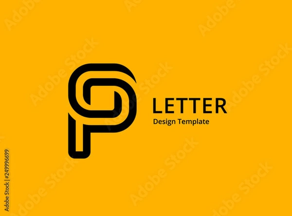 Obraz Letter P logo icon design template elements
