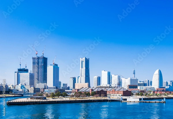 Obraz 横浜　みなとみらい　全景