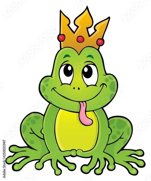 Obraz Frog with crown theme image 1