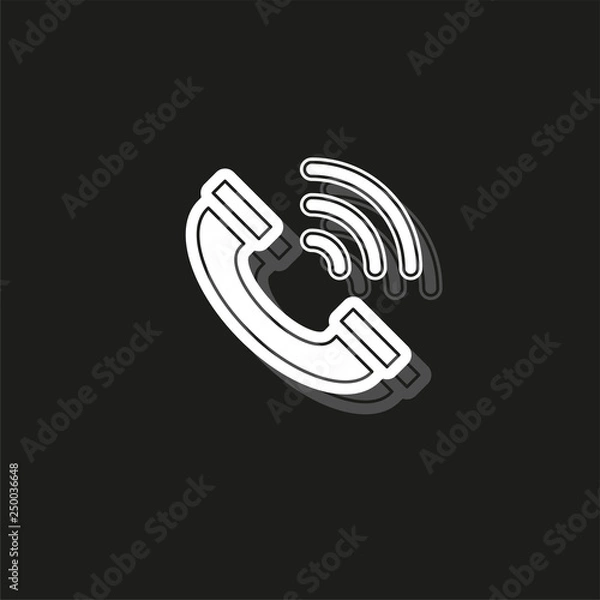 Fototapeta Simple Phone Call Vector Icon