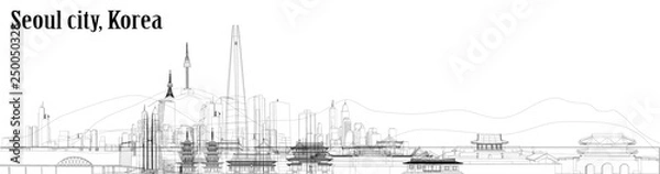 Obraz Vector City of South Korea