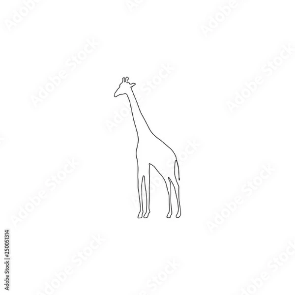 Obraz giraffe. flat vector icon