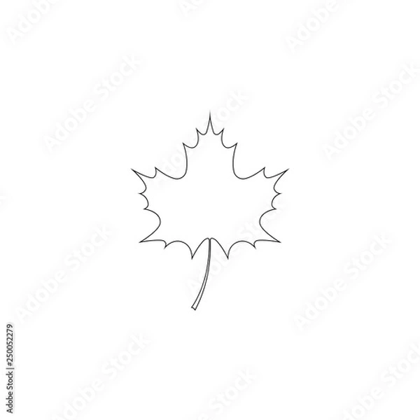 Obraz Canadian maple leaf. flat vector icon