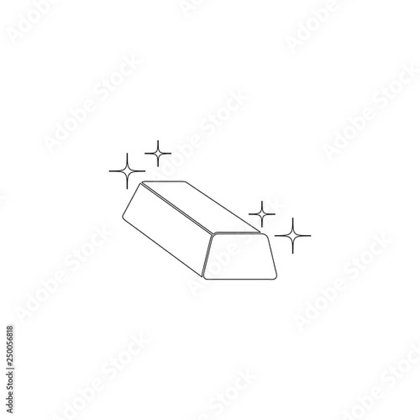 Obraz gold bar. flat vector icon