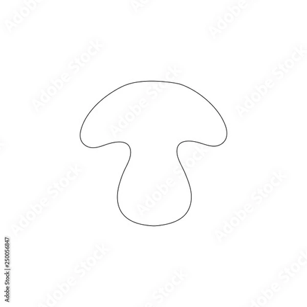 Obraz Mushroom. flat vector icon