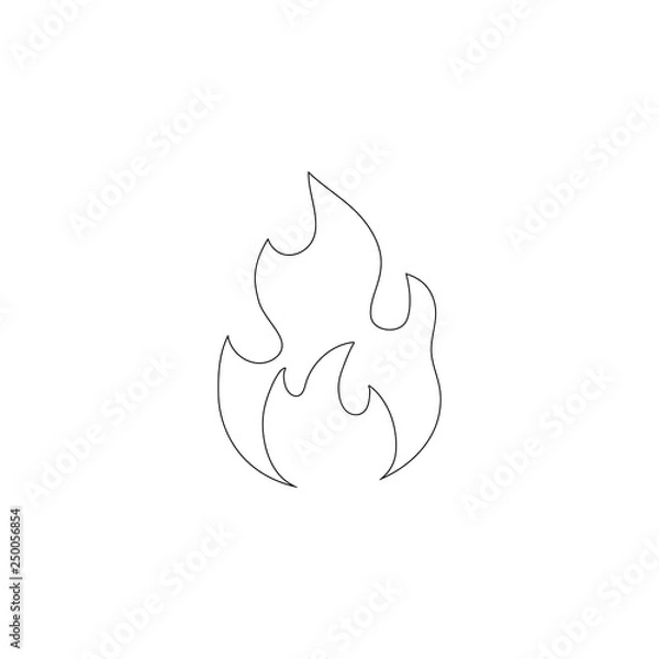 Obraz Fire. flat vector icon