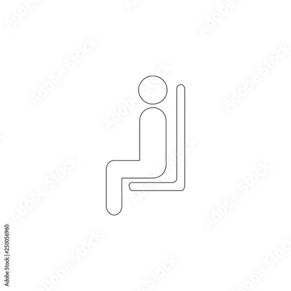 Obraz seating man. flat vector icon