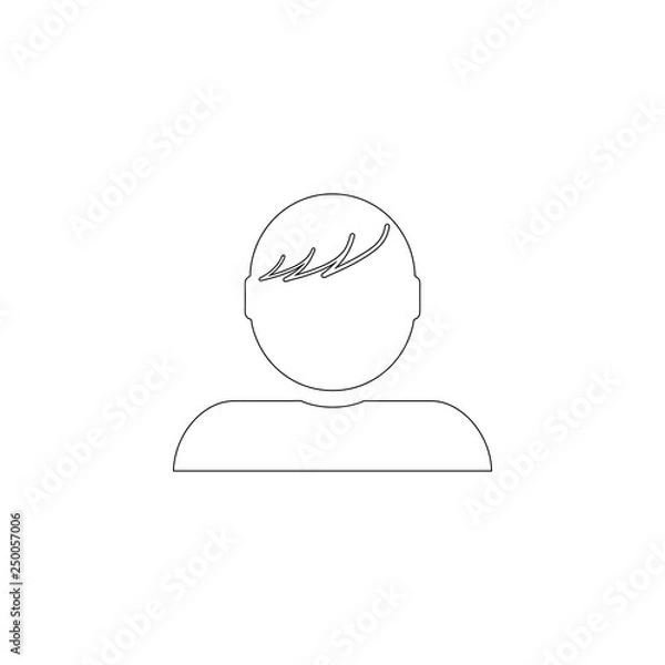 Obraz Man profile. flat vector icon