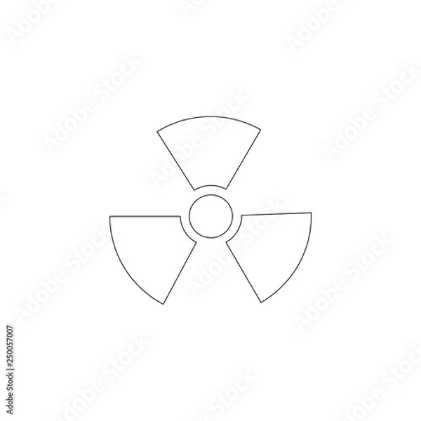 Obraz radiation. flat vector icon