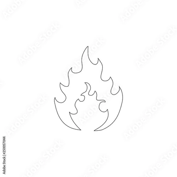 Obraz Flame. flat vector icon