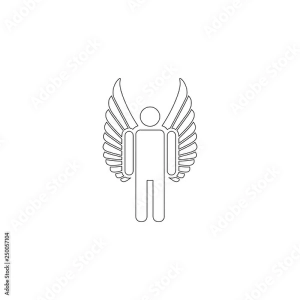 Obraz Angel. flat vector icon